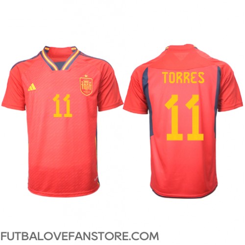 Španielsko Ferran Torres #11 Domáci futbalový dres MS 2022 Krátky Rukáv